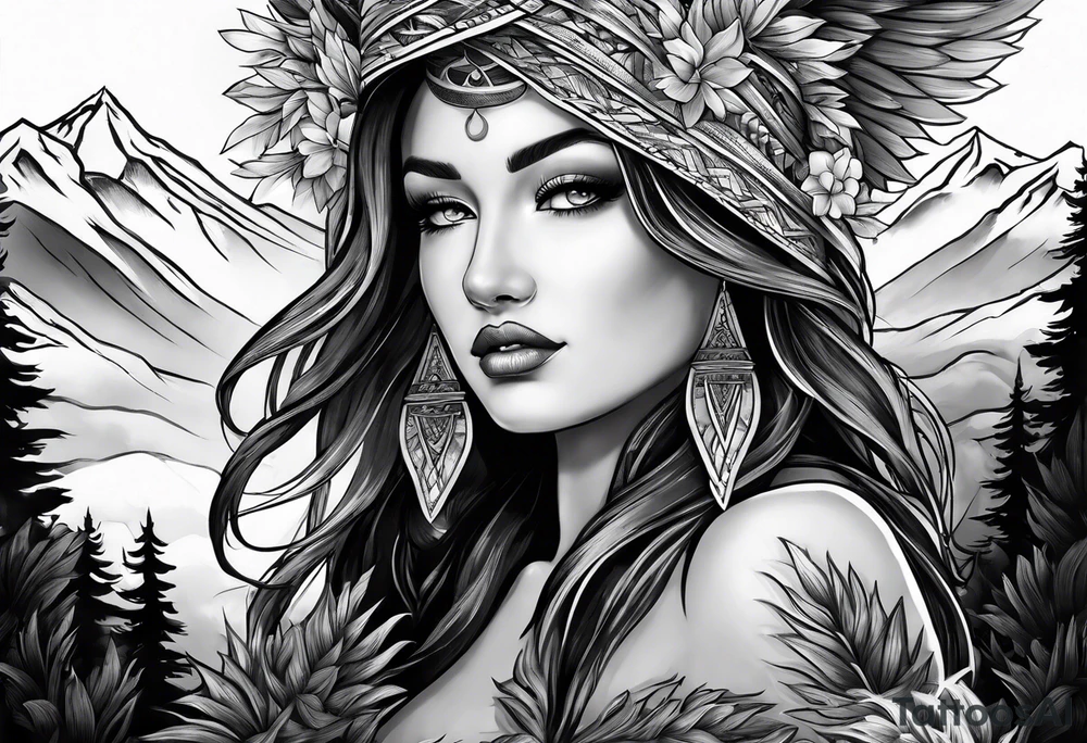 Jeremiah 1:19 tattoo with a mountain feminine tattoo idea
