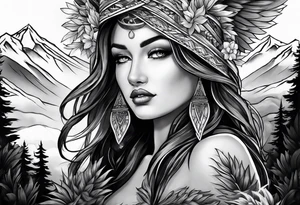 Jeremiah 1:19 tattoo with a mountain feminine tattoo idea