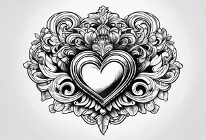 corazon con playa tattoo idea