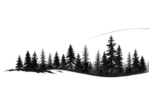 Coniferouse forest silhouette around the forearm a tattoo tattoo idea