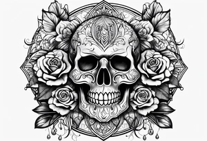 something dark in blacwork/linework style tattoo idea