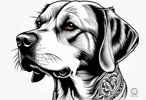 beagle barking tattoo idea