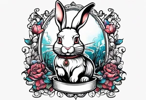Alice in wonderland White rabbit tattoo idea