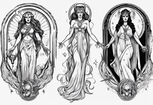 The High Priestesses. Hecate, Artemis and Selene. tattoo idea