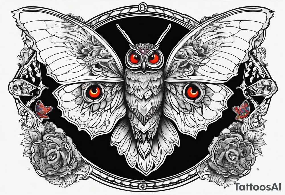 Mothman in action tattoo idea