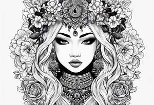 Russian folklore kikimora tattoo idea