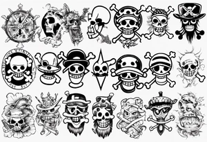 one piece tattoo tattoo idea