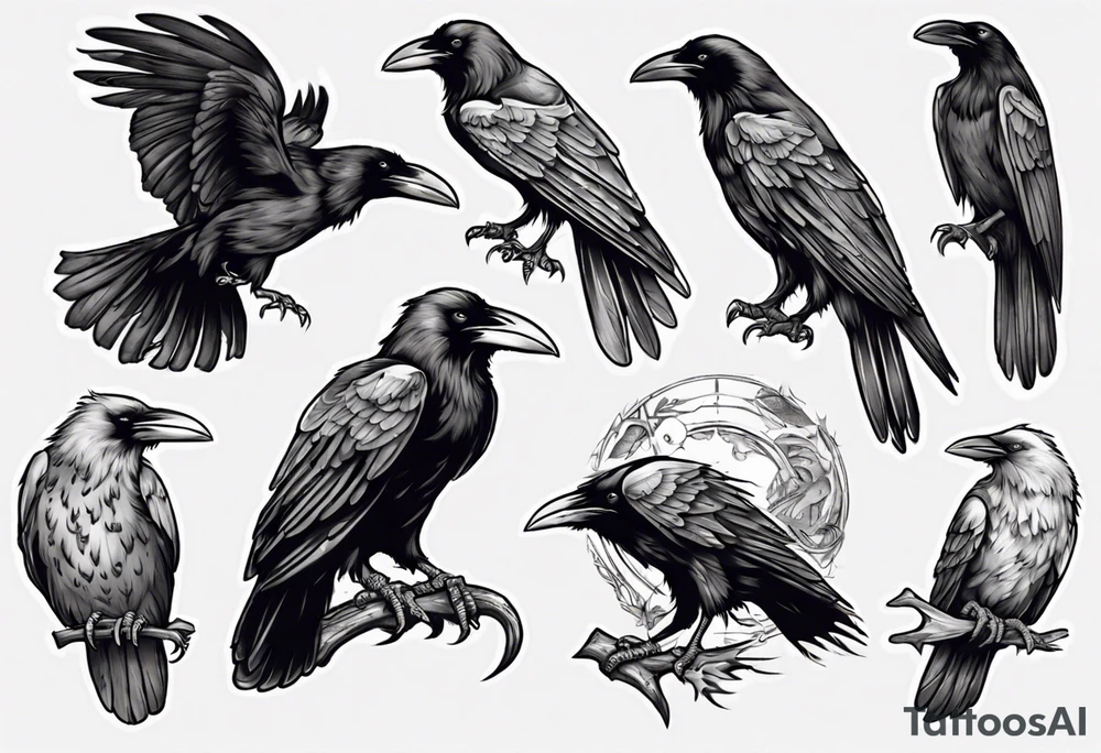 Ravens tattoo idea