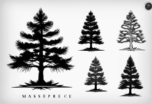 Small
Solo Pine tree
Silhouette tattoo idea