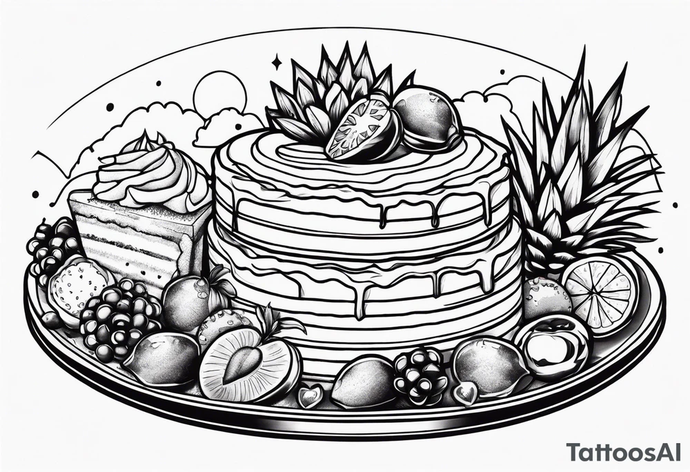 Dessert scene tattoo idea