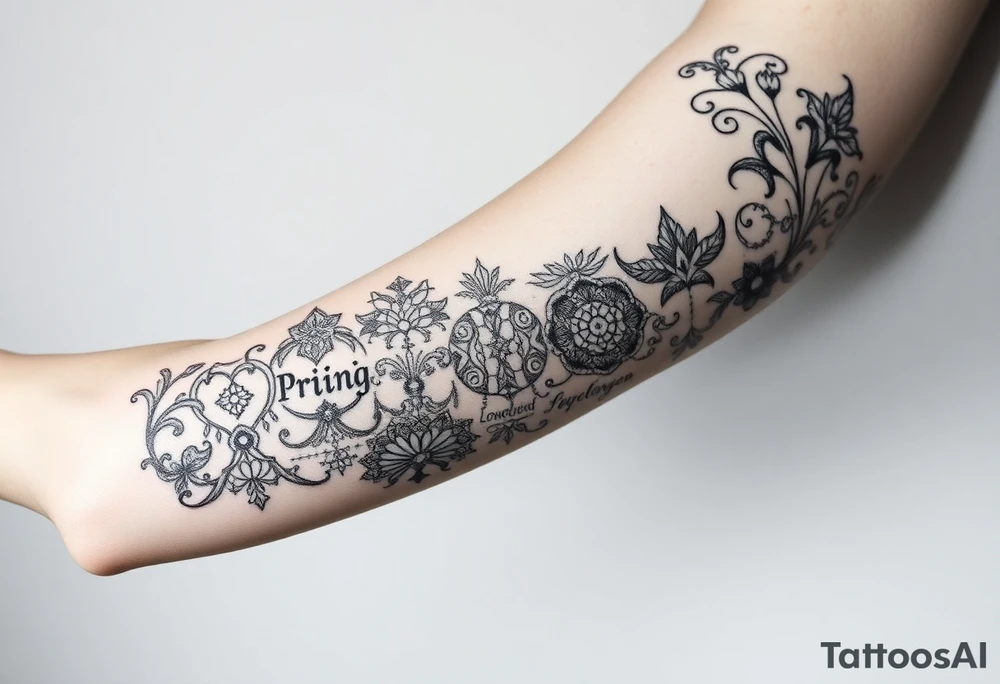 powerful sexy seven deadly sins with words greed, pride, gluttony, wrath, lust, sloth and envy, with a darkness kind of feeling tattoo idea
