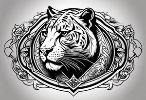Old school panther tattoo idea