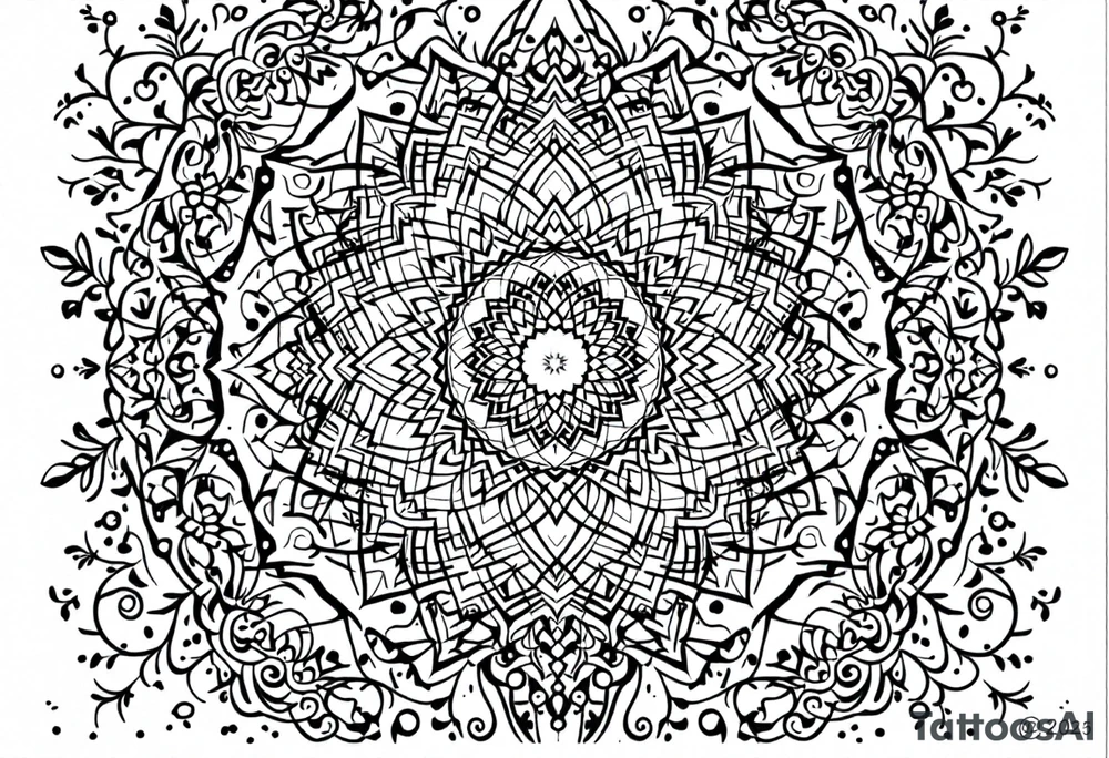 mandala including words pain is temporary and make it taller than it is wide and have it flowing tattoo idea