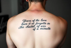 Years of love have been forgotten in the hatred of a minute on arm tattoo idea