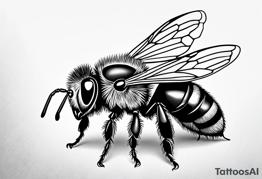 Small bee, not real tattoo idea