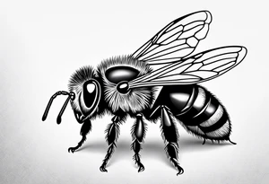 Small bee, not real tattoo idea