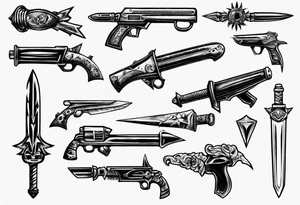 Weapons tattoo idea