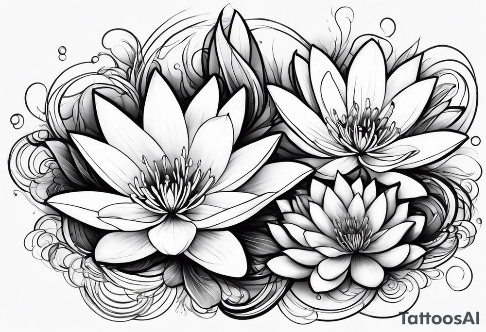 3 simple water lillie’s becoming more bloomed tattoo idea 3 simple water lillie’s becoming more bloomed tattoo idea