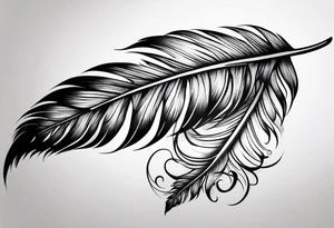 Thin feather tattoo idea