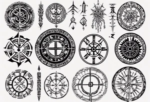 Vegvísir sleeve tattoo idea