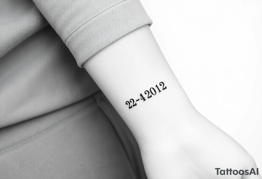 minimalist barcode with the couple’s wedding date (22 - 12 - 2012) hidden in the numbers under barcode tattoo idea minimalist barcode with the couple’s wedding date (22 - 12 - 2012) hidden in the numbers under barcode tattoo idea