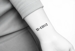 minimalist barcode with the couple’s wedding date (22 - 12 - 2012) hidden in the numbers under barcode tattoo idea