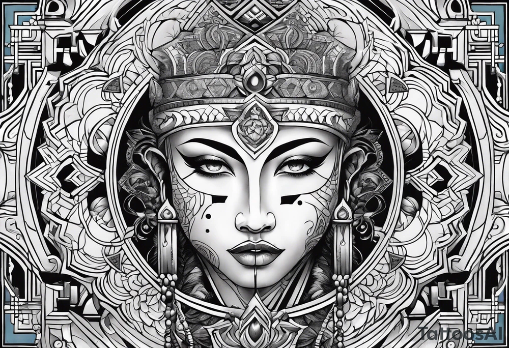 Black god tattoo idea