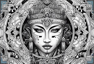 Black god tattoo idea