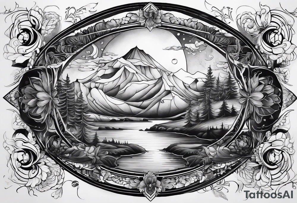 Ловец снов сова и пионы tattoo idea