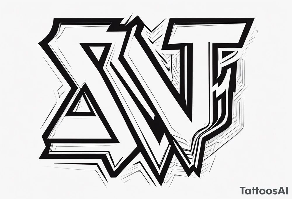 Lettering "4 4 4 4" tattoo idea