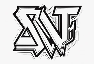 Lettering "4 4 4 4" tattoo idea