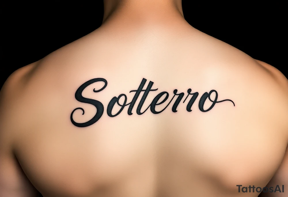 Cursive soltero on arm sleeve tattoo idea
