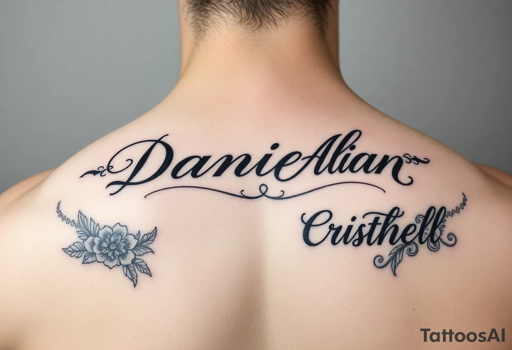 Name tattoo of Daniella , Adrian , Cristhell tattoo idea