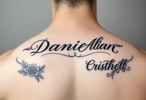 Name tattoo of Daniella , Adrian , Cristhell tattoo idea