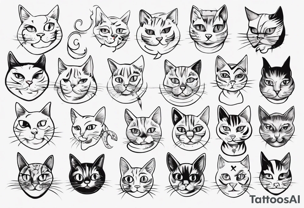 funny cat tattoo idea