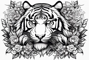 tiger sleeping tattoo idea
