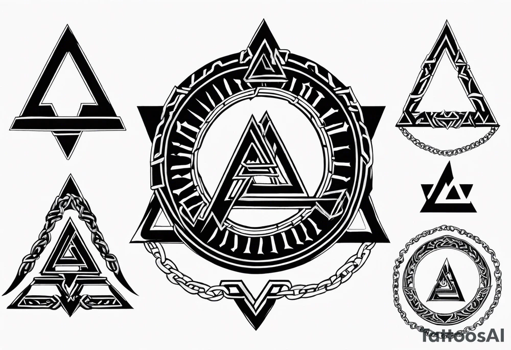 Valhalla shield sword valknut fire chains valknut tattoo idea Valhalla shield sword valknut fire chains valknut tattoo idea