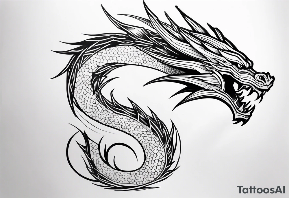 Fine like dragon wrapping around the back of knee not that scary and not going all the way around the knee tattoo idea