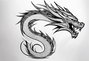 Fine like dragon wrapping around the back of knee not that scary and not going all the way around the knee tattoo idea