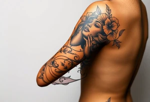 Black woman, survival, blessed tattoo idea