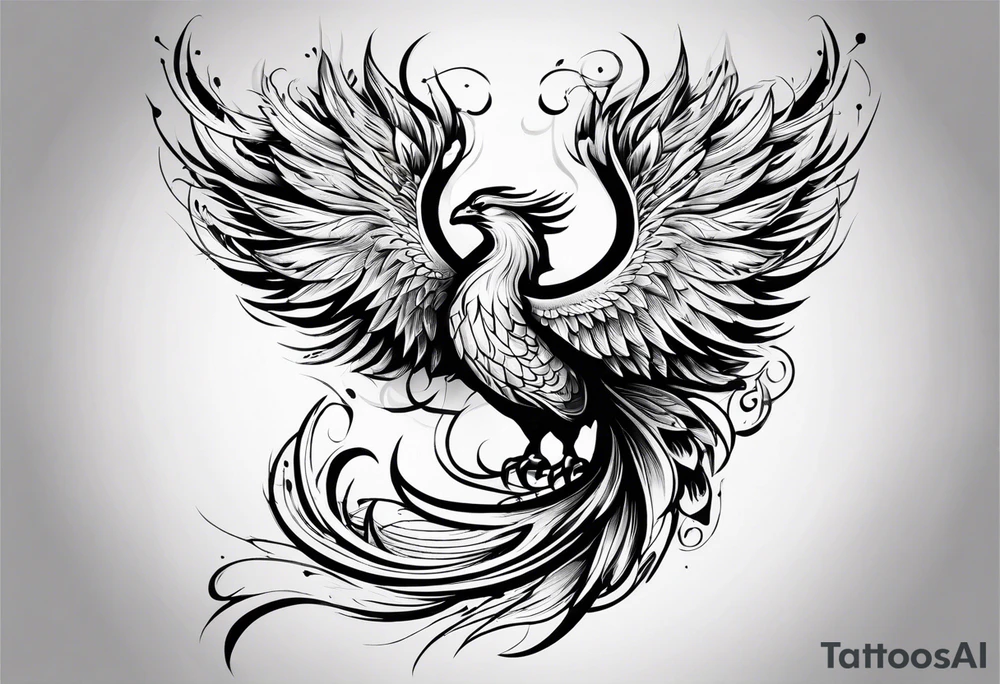 phoenix, flames tattoo idea