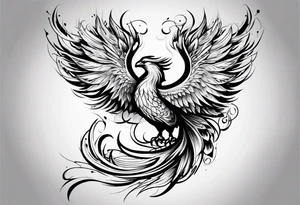phoenix, flames tattoo idea