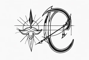 Sagittarius and cancer zodiac sign tattoo idea