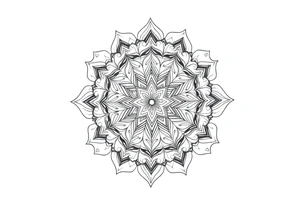 intricate mandala with sacred geometry and cosmic elements tattoo idea