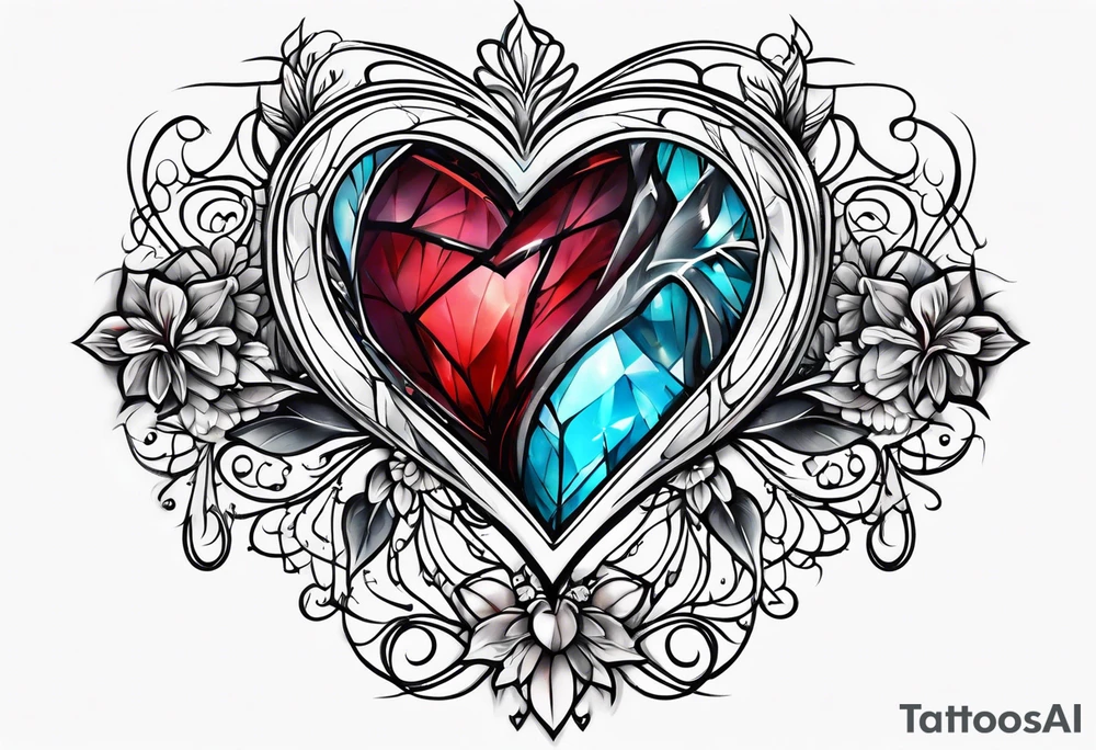 Frozen heart broken tattoo idea