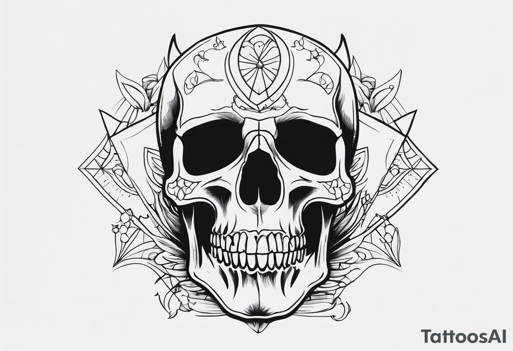 Detailed Skull tattoo idea