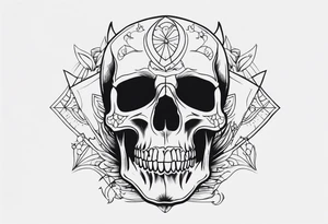Detailed Skull tattoo idea