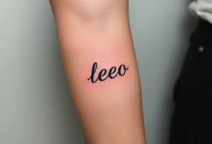 Fancy style "leo"  birth
 sign lion tattoo idea