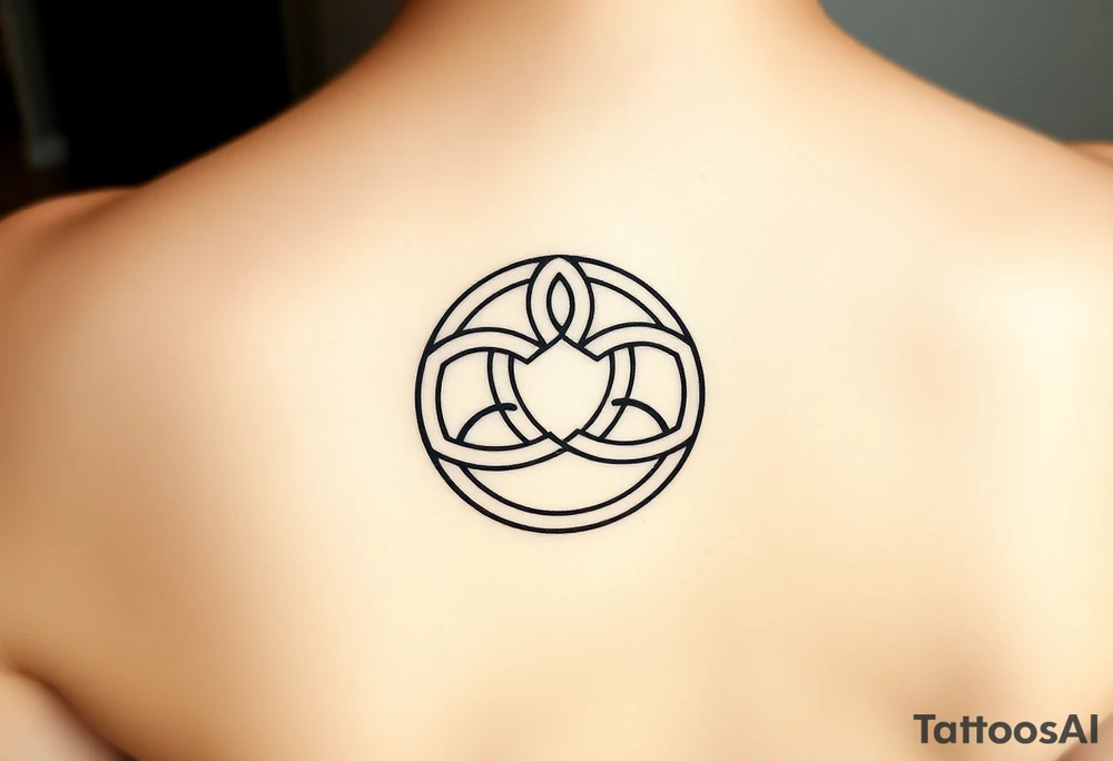 classic Celtic trinity knot with the circle. for placement on the inner arm tattoo idea