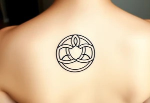 classic Celtic trinity knot with the circle. for placement on the inner arm tattoo idea